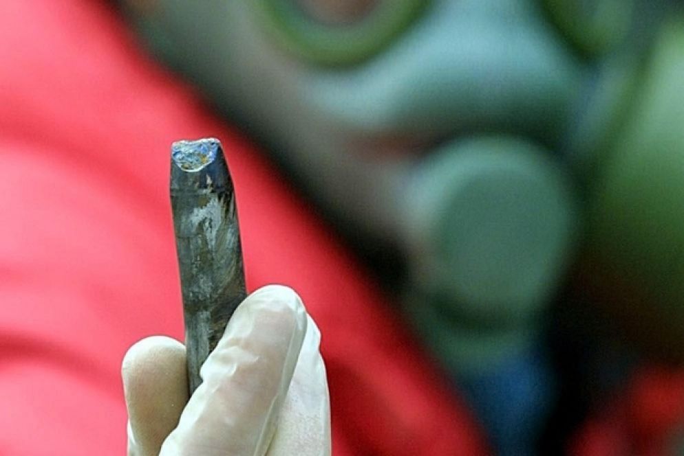 Un proiettile con uranio impoverito dopo l'Uso (Ansa)