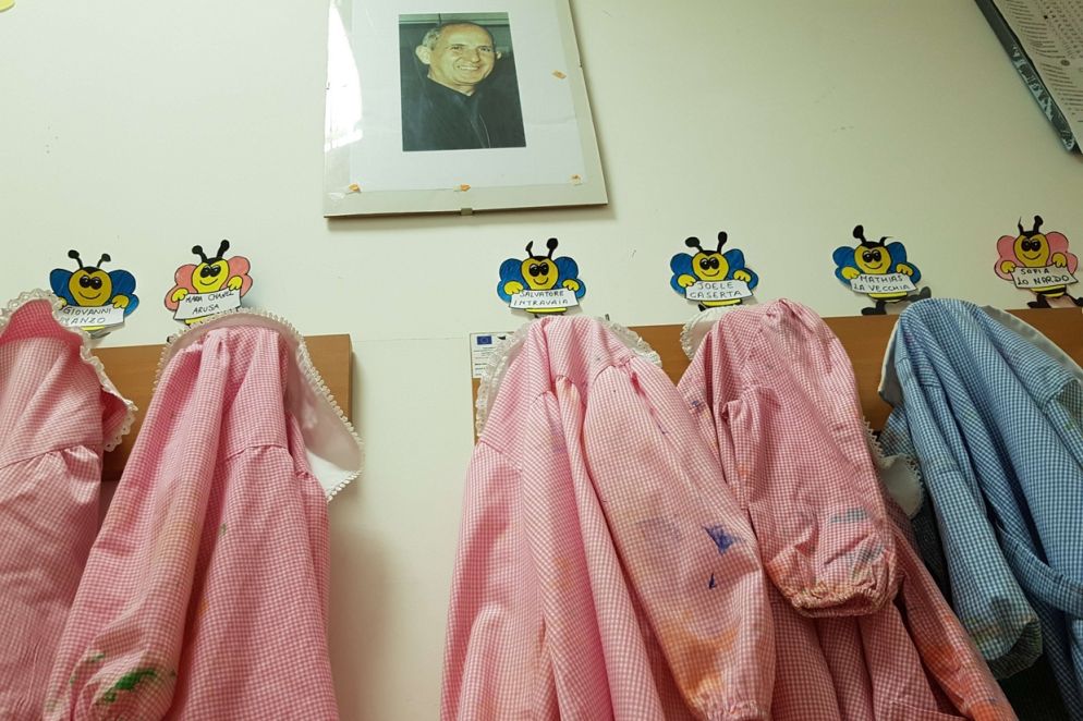 Lo “spazio gioco”, assaggio del nuovo asilo nido a Brancaccio (Foto Gambassi)