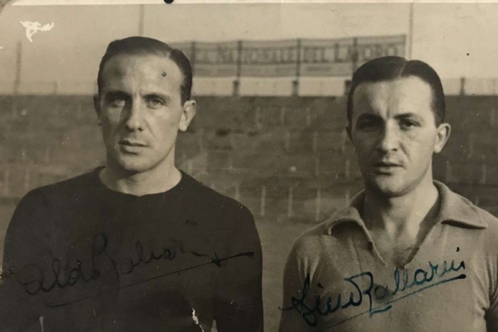 I fratelli Aldo e Dino Ballarin, terzino destro e portiere del Grande Torino (foto Museo Aldo e Dino Ballarin)