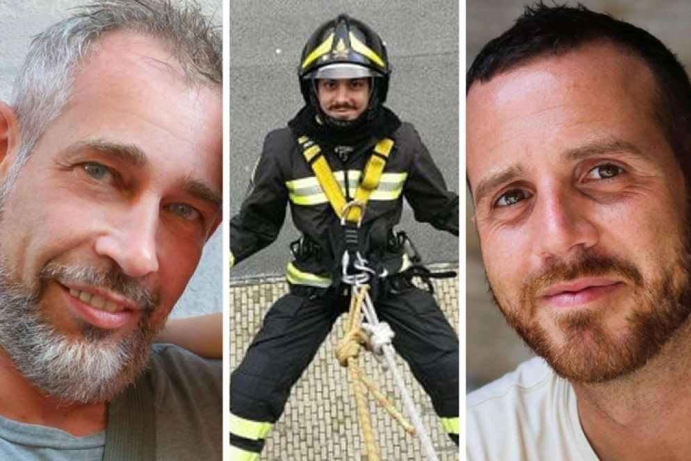 Le tre vittime dell'esplosione: Matteo Gastaldo, Antonio Candido e Marco Triches (Ansa)