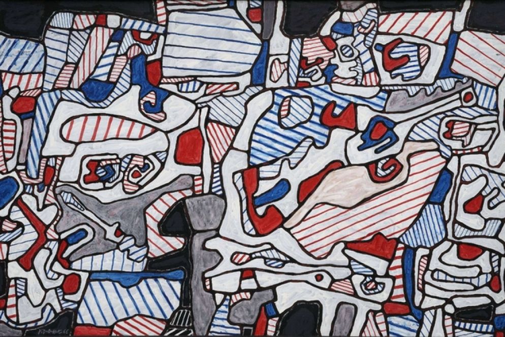 Jean Dubuffet, “Sito domestico (al fucile spada) con testa inca e poltrona a destra” (1966)