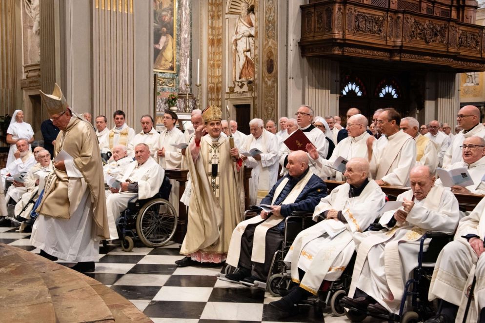 Caravaggio: l'arcivescovo Delpini nel Santuario, dove ha presieduto la Messa (Itl-Monica Fagioli)