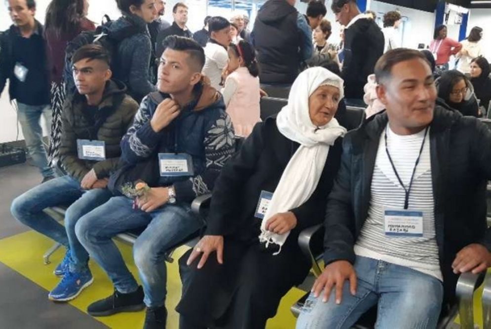 L'arrivo dei migranti a Fiumicino (foto Luca Liverani) - Luca Liverani