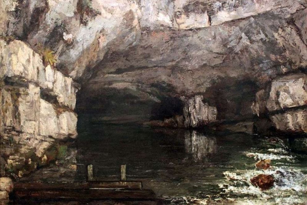 Gustave Courbet," La sorgente della Loue" (1864)