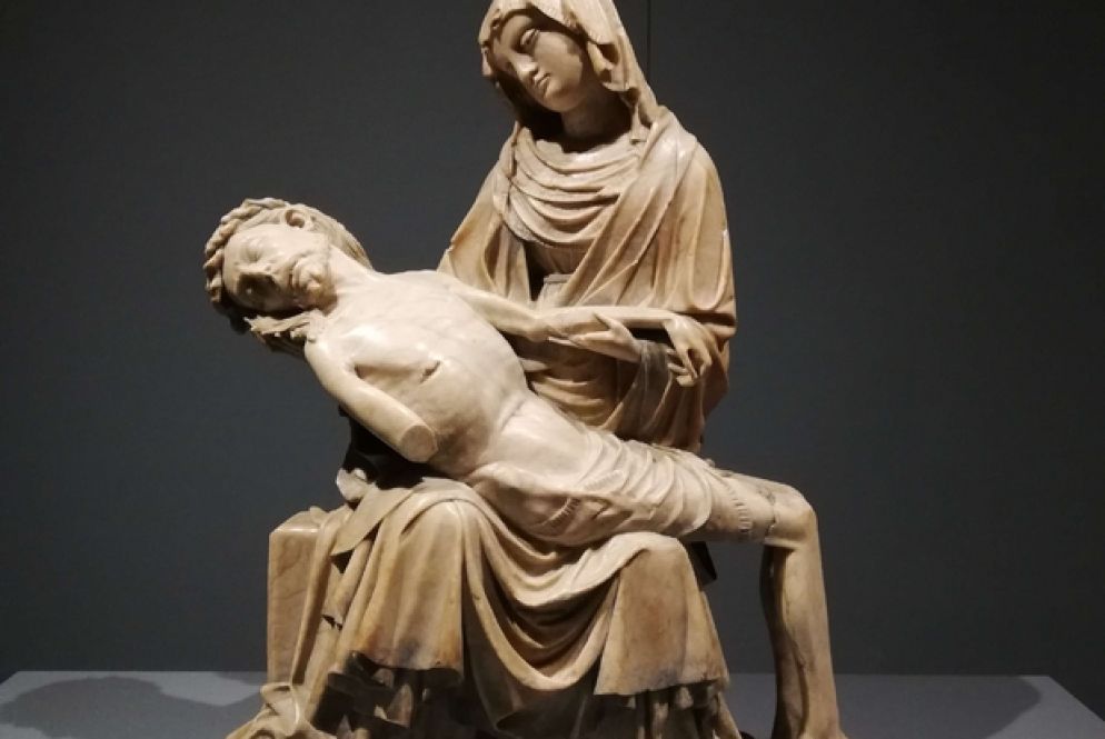 Vesperbild del Maestro di Rimini (1430 c., particolare)