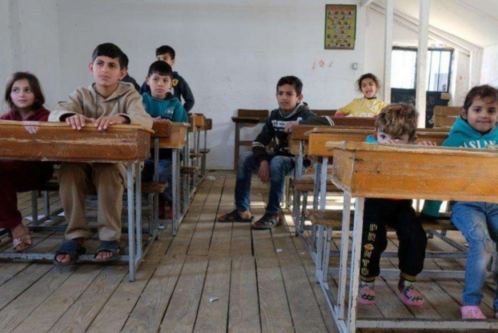 La scuola del campo di Tel Abbas