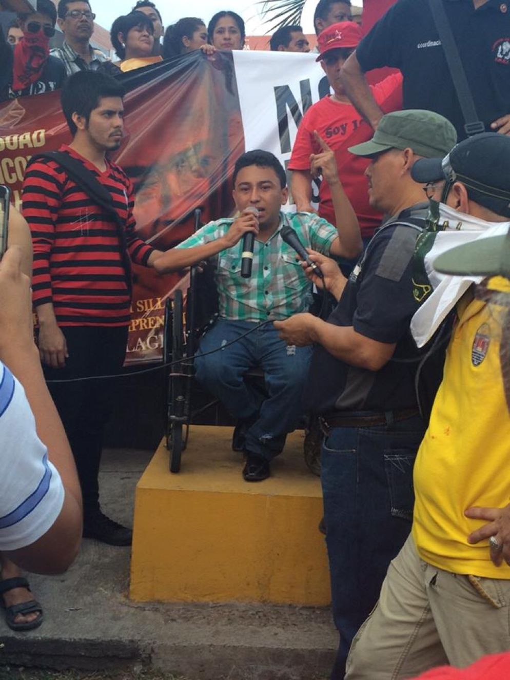 Erlin Mejia Andino era tra coloro che hanno guidato le proteste degli "indignados" nel 2015 in Honduras