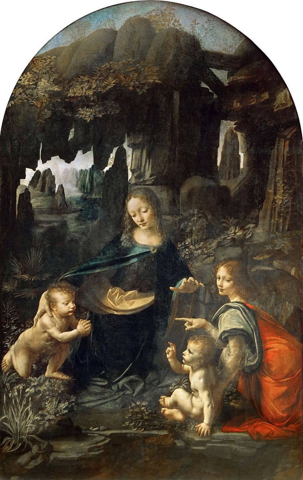 Leonardo da Vinci, "Vergine delle Rocce" (Parigi, Louvre)