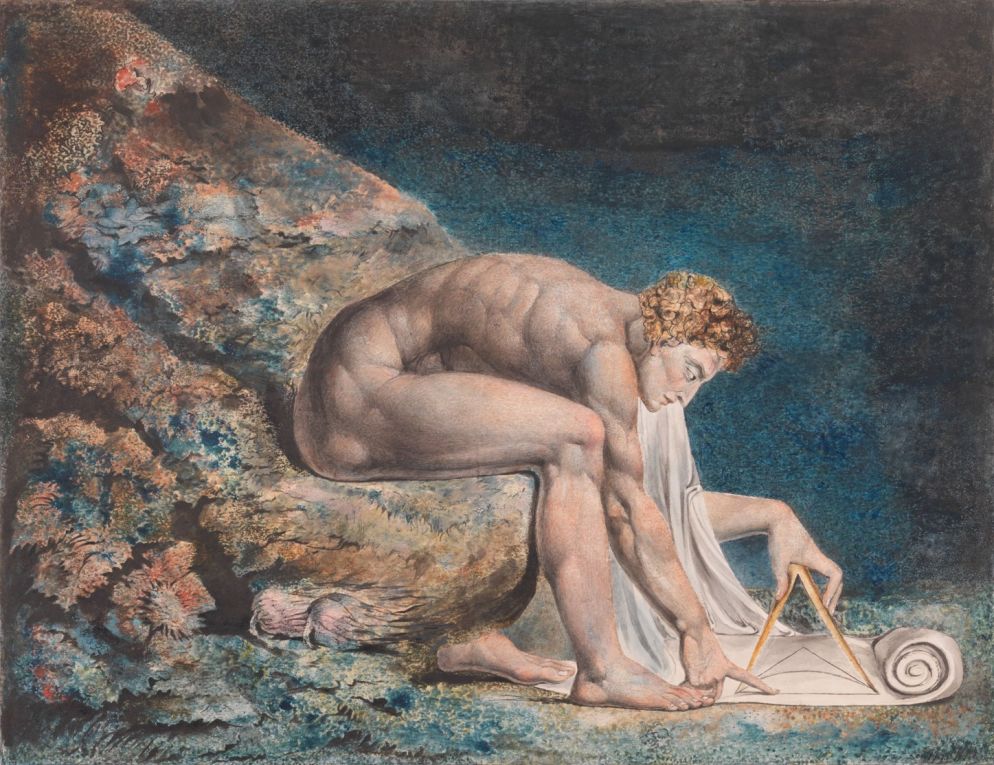 William Blake, "Newton" (1795-1805 ca) - Photography © Tate 2015 (or current year)