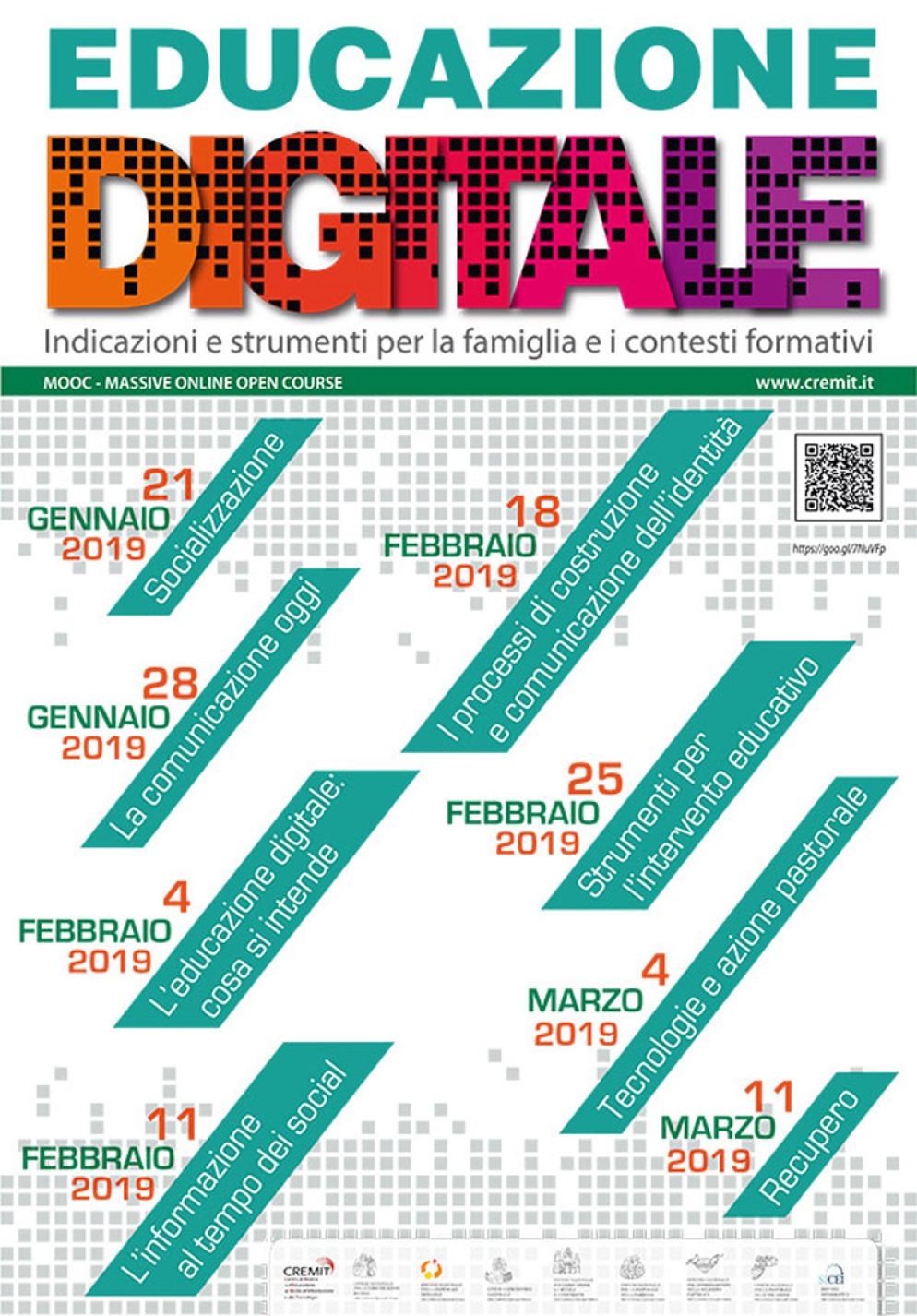 Il manifesto del corso. Info: Comunicazionisociali.chiesacattolica.it