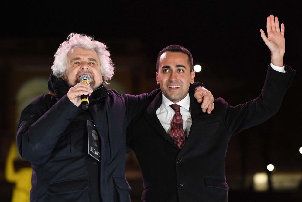 Luigi di Maio insieme a Beppe Grillo