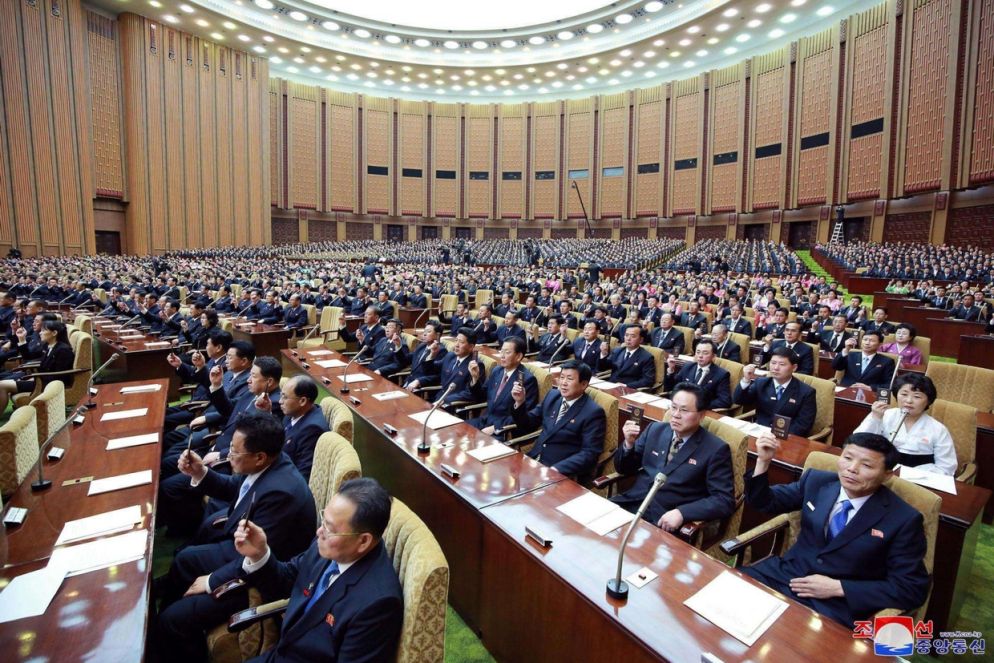 La riunione dell'Assemblea generale del popolo a Pyongyang (Ansa)