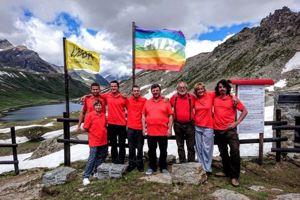 Magliette Rosse al rifugio del Gran Paradiso