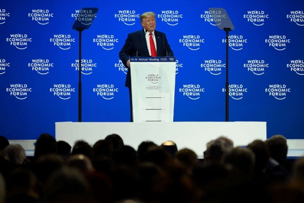 L'intervento di Donald Trump a Davos - Ansa