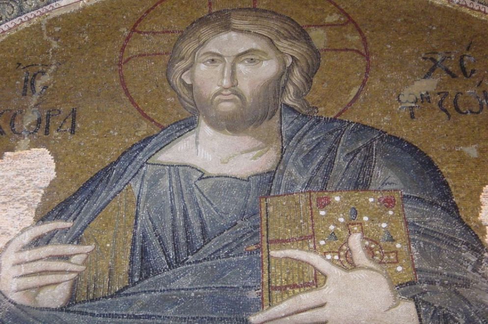 Esonartece: mosaico raffigurante Cristo - Wikipedia Commons / Giovanni Dall'Orto