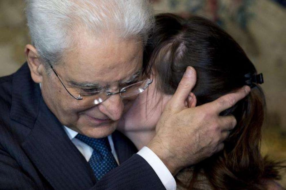 Il presidente della Repubblica Sergio Mattarella nel corso dell'incontro con alcune scolaresche delle scuole secondarie di secondo grado, 16 marzo 2017 - Ansa/Paolo Giandotti/Ufficio per la Stampa e la Comunicazione della Presidenza della Repubblica