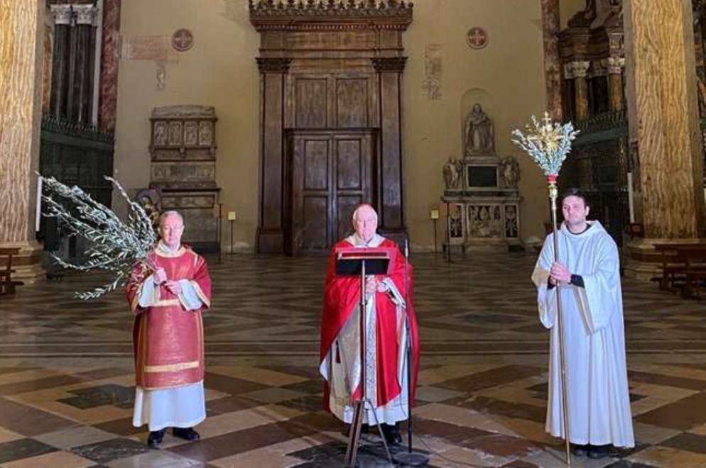 La Messa della domenica delle Palme nel 2020 a Perugia - Arcidiocesi di Perugia-Città della Pieve