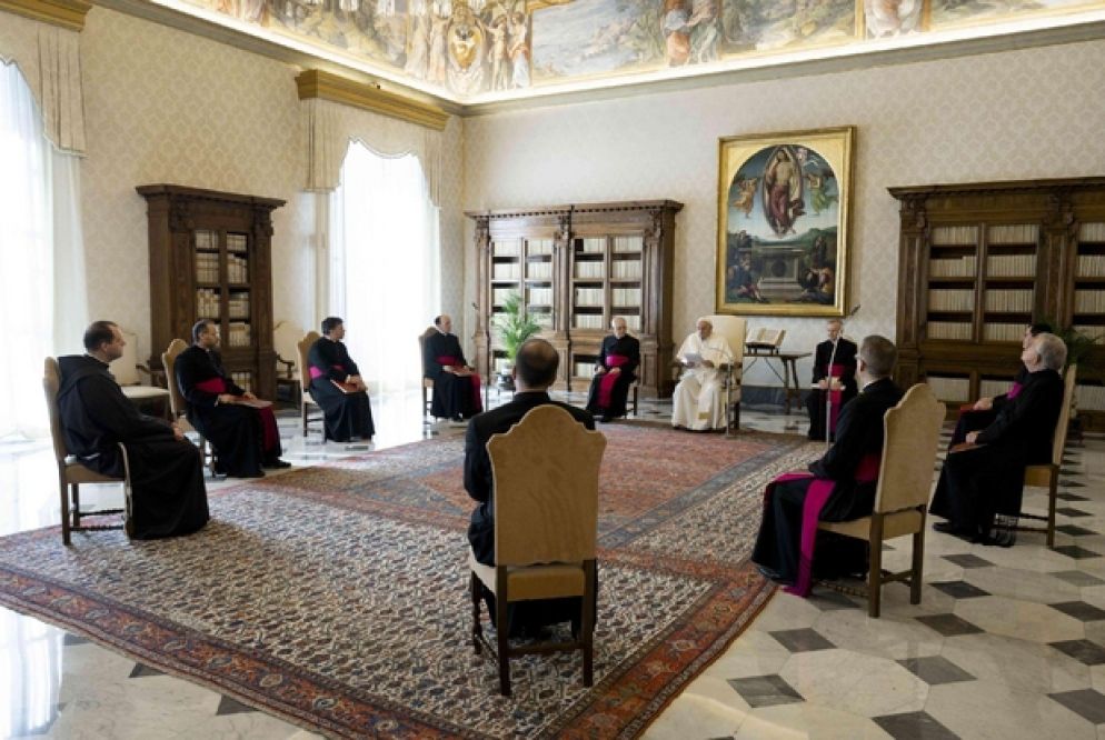 L'Udienza trasmessa in streaming - Ansa / Vatican Media