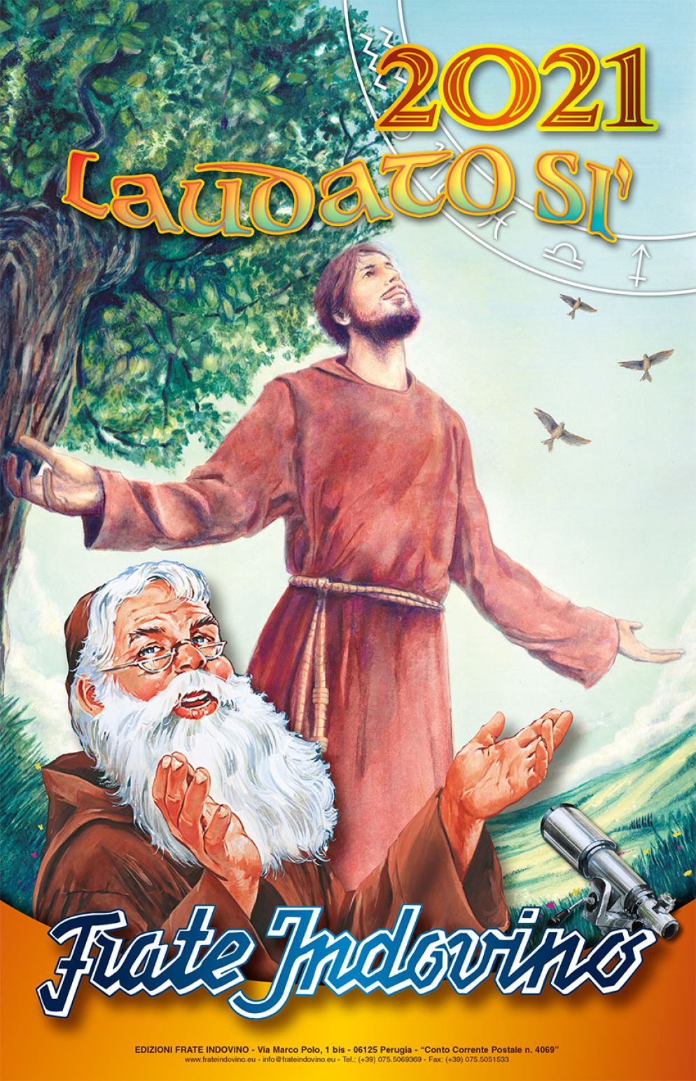 La copertina del calendario 2021 di Frate Indovino - Dal sito di Frate Indovino