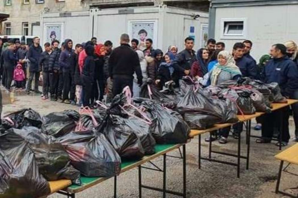 Un campo profughi in Bosnia