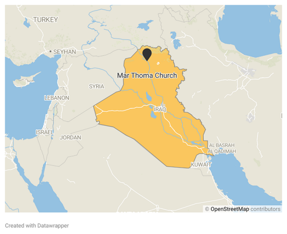 La chiesa di San Tommaso a Mosul, in Iraq