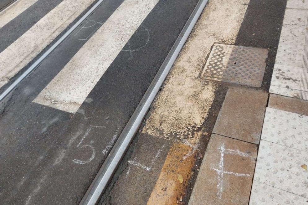 Il punto in cui la bicicletta di suor Maria Assunta Porcu è stata investita - .