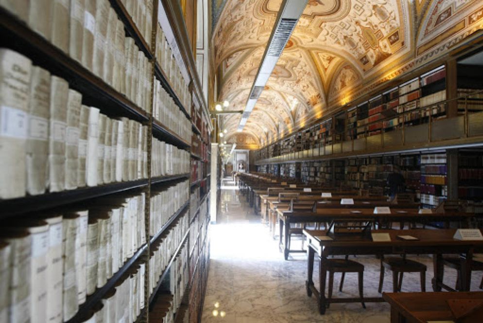 Un particolare dell'Archivio apostolico vaticano
