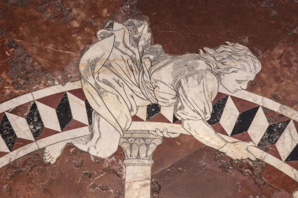 Particolare del pavimento marmoreo della cattedrale di Siena - Bruno Bruchi/Opera della Metropolitana di Siena