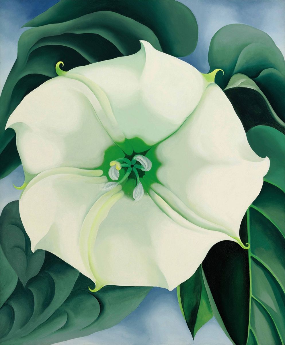 Georgia O'Keeffe, "Series I White and Blue Flower Shapes", 1919 - .
