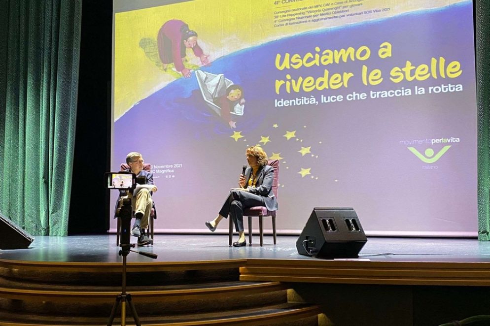 Marina Casini Bandini apre il Convegno, intervistata da Francesco Ognibene di Avvenire - Giovanna Sedda