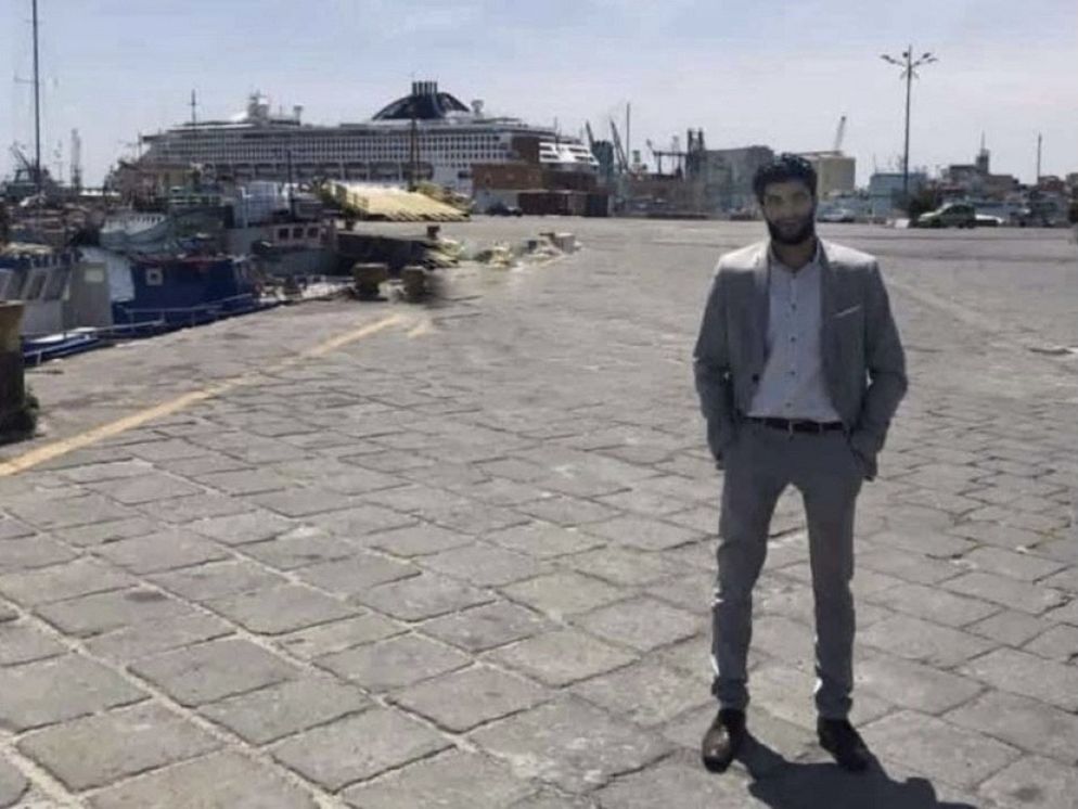 Il comandante Abdurhaman al MIlad (alias Bija) in una foto nel porto di Catania (maggio 2019) - .