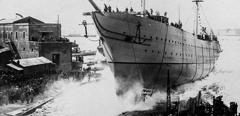 Il varo di Nave Amerigo Vespucci a Castellammare di Stabia il 22 febbraio 1931 - Ufficio storico della Marina Militare