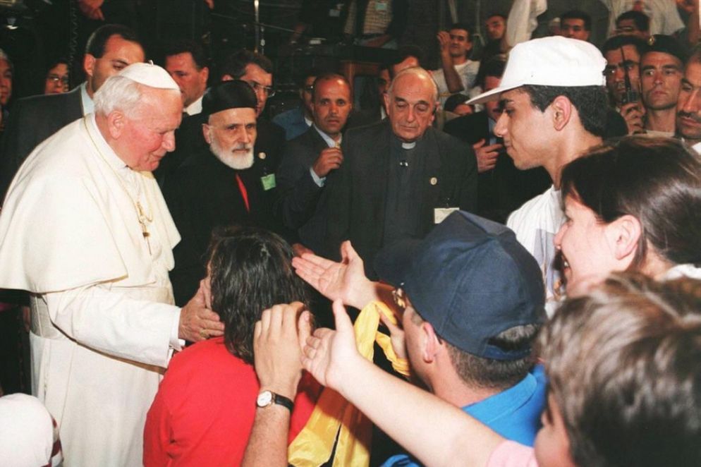 Giovanni Paolo II in Libano nel 1997 - Immagine di archivio