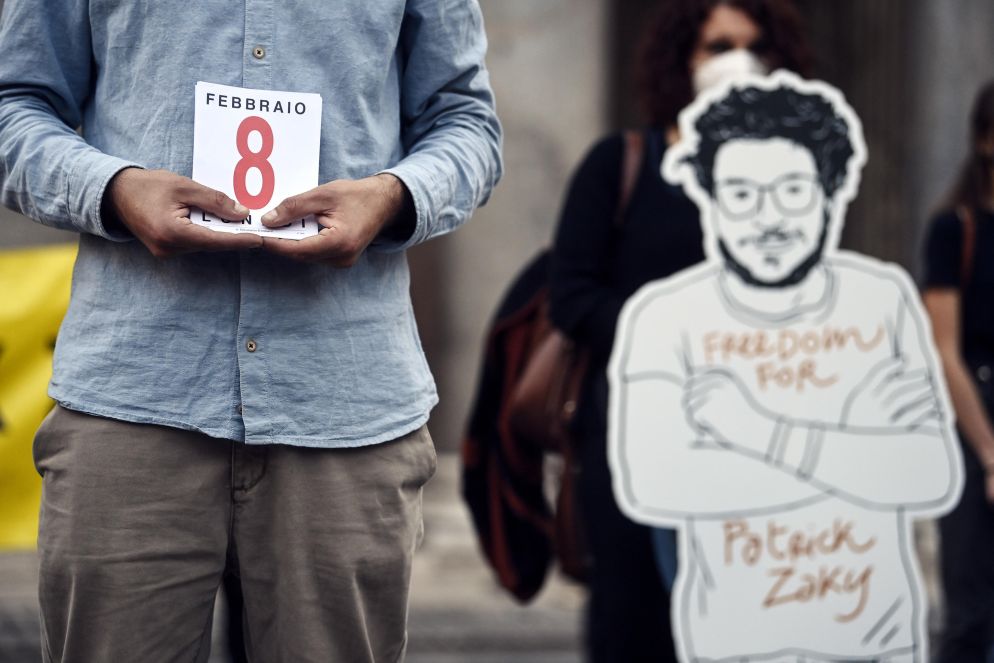 Manifestazione per chiedere la scarcerazione di Zaki - ANSA