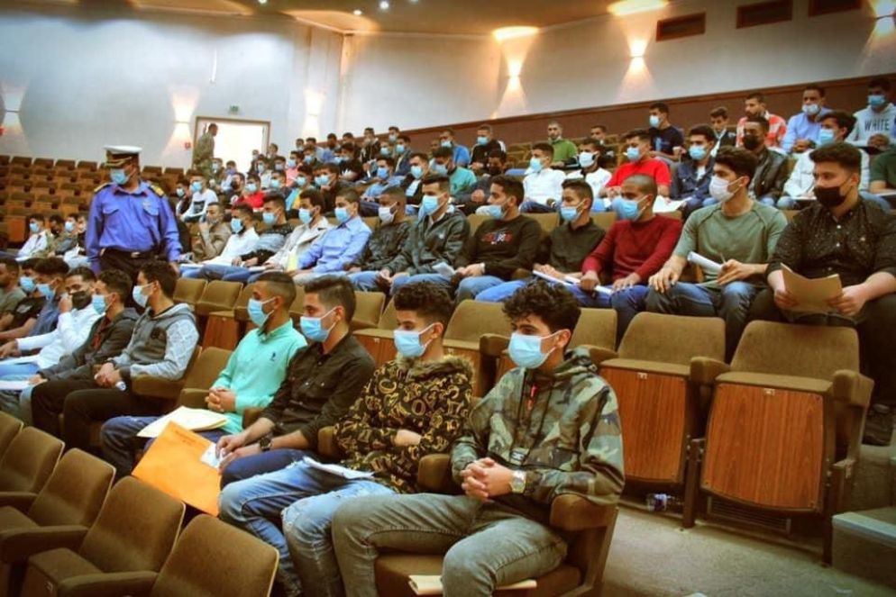 Uno dei momenti della selezione nell'Accademia della Marina Militare libica - .