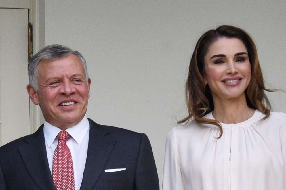 La regina di Giordania con il marito Hassan - Archivio Ansa