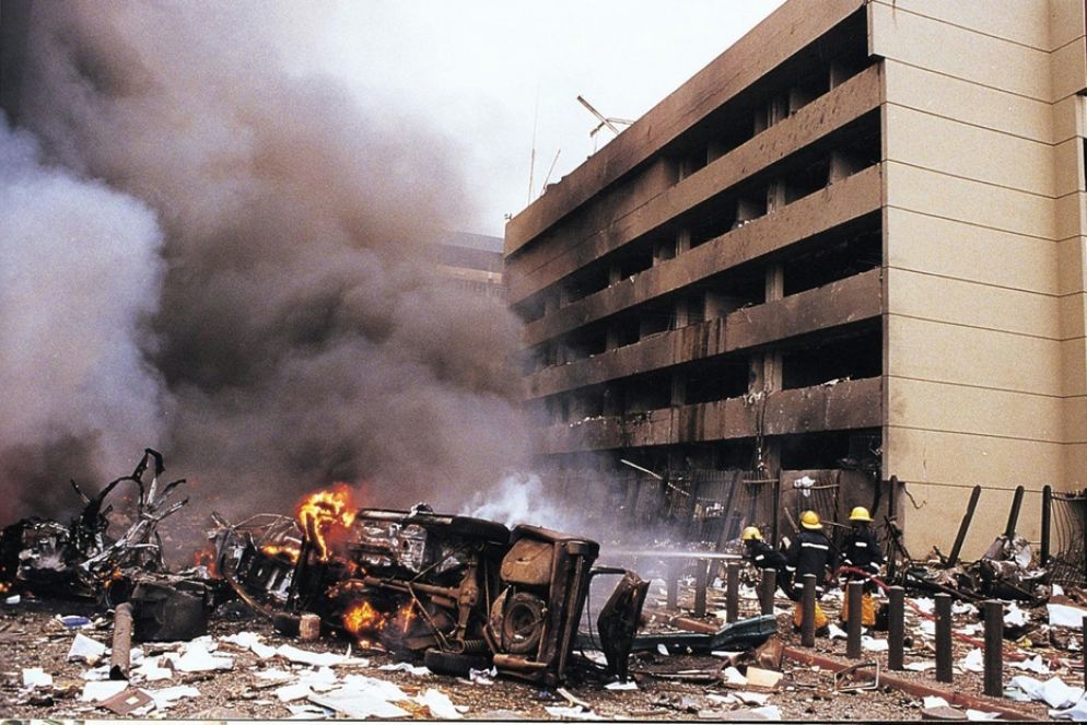 L'attacco all'ambasciata Usa di Nairobi il 7 agosto del 1998 - Ansa