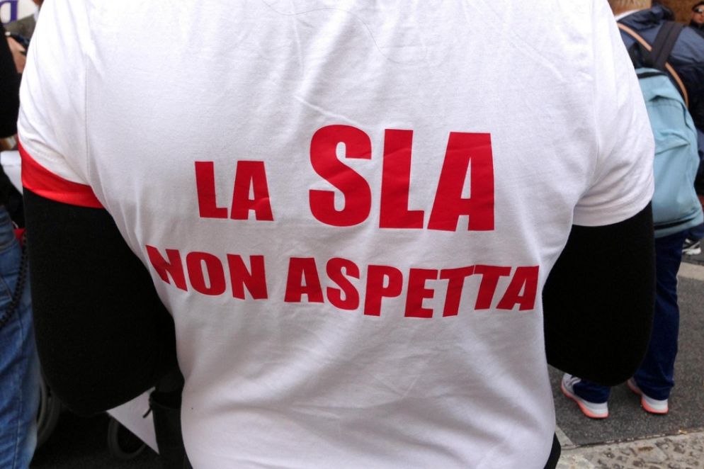 Una manifestazione a favore dei malati di Sla - Ansa