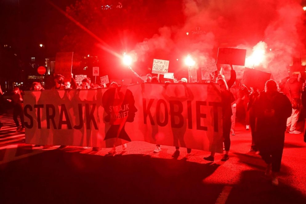 Manifestazioni a Wroclaw (Breslavia), in Polonia, contro la stretta sull'aborto - Ansa