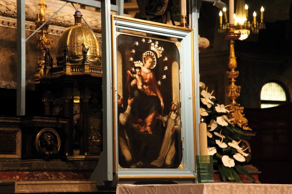 Il quadro della Beata Vergine del Samto Rosario - Immagine di archivio