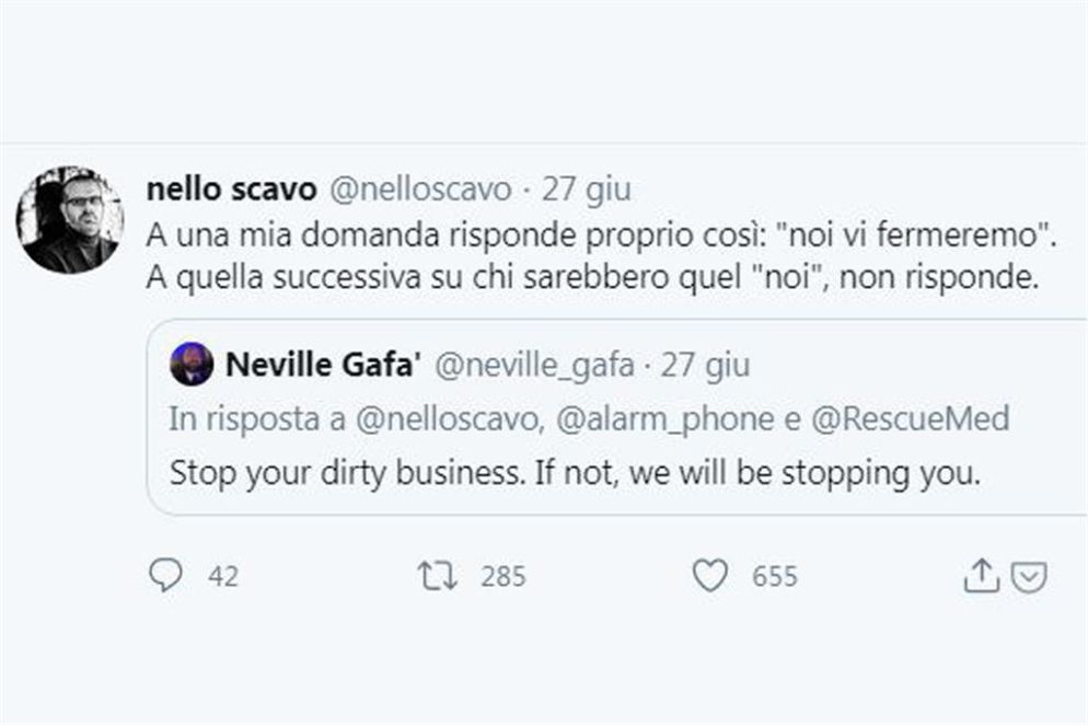 Il Tweet di minacce al cronista e inviato di Avvenire, Nello Scavo