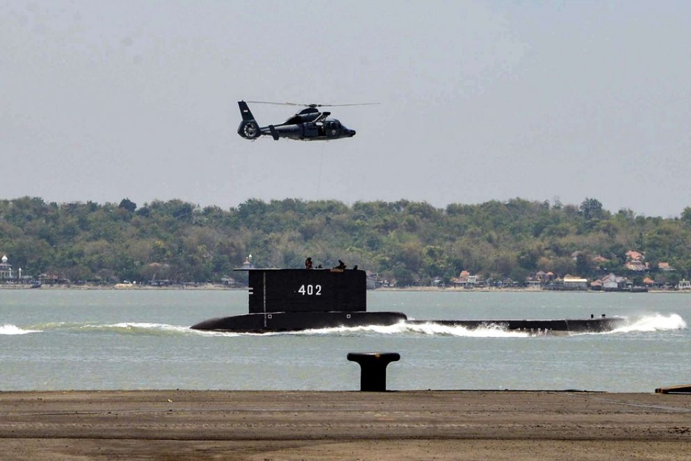 Una immagine di archivio messa a disposizione dalla Marina indonesiana del sommergibile scomparsa nell'Oceano - Ansa / Esercito indonesiano