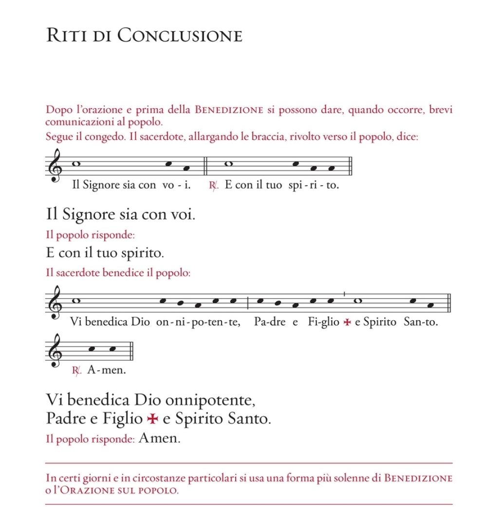 Una pagina tratta dal nuovo Messale Romano in italiano - Avvenire