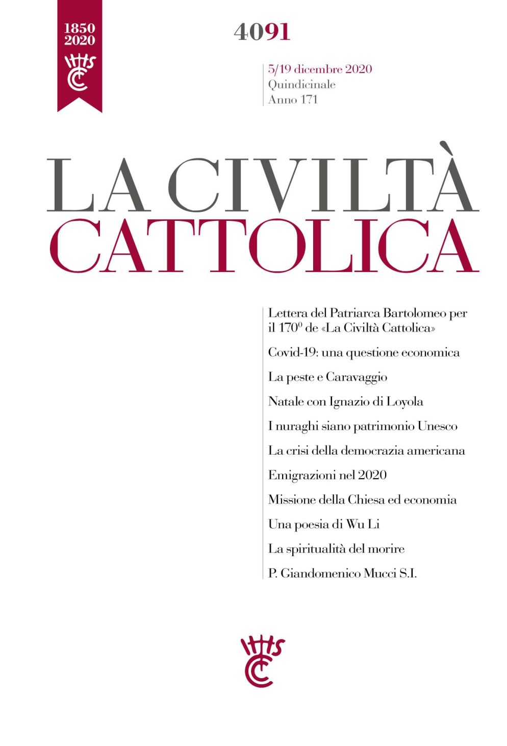 L’articolo di padre Federico Lombardi ospitato in questa pagina è un estratto di un intervento più ampio pubblicato nel numero 4091 (5/19 dicembre 2020) di La Civiltà Cattolica