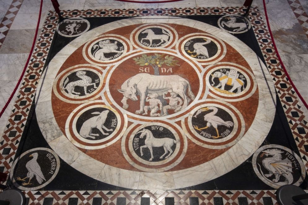 Particolare del pavimento marmoreo della cattedrale di Siena - Bruno Bruchi/Opera della Metropolitana di Siena