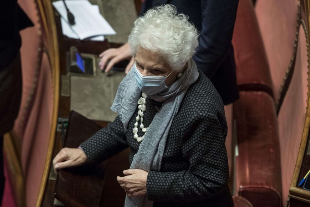 Liliana Segre al Senato - Ansa