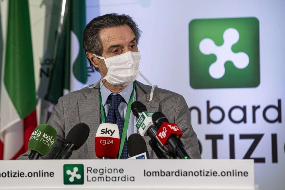 Il presidente della regione Lombardia Attilio Fontana - Ansa
