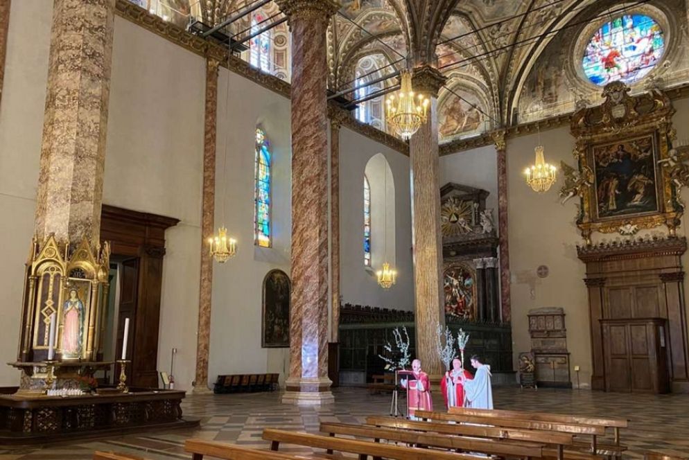 Il cardinale Bassetti celebra la Domenica delle Palme nella Cattedrale di Perugia deserta - Arcidiocesi di Perugia