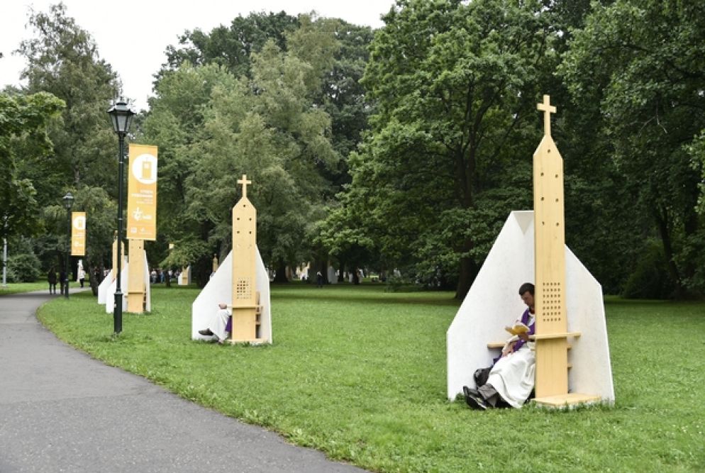 Confessionali all'aperto durante la Gmg