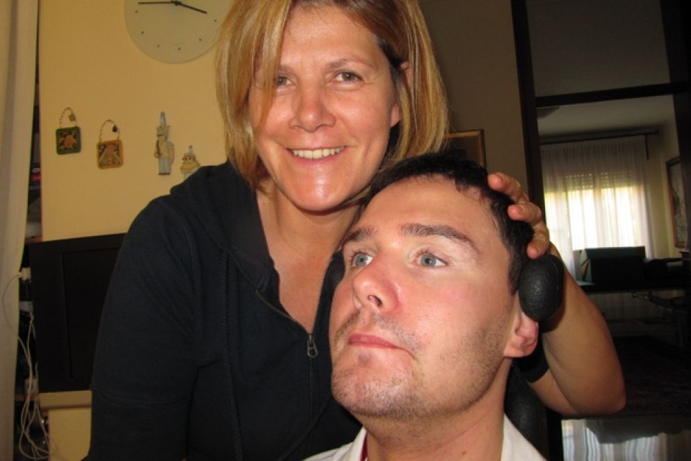 Alessandro Pivetta con la madre - Bellaspiga